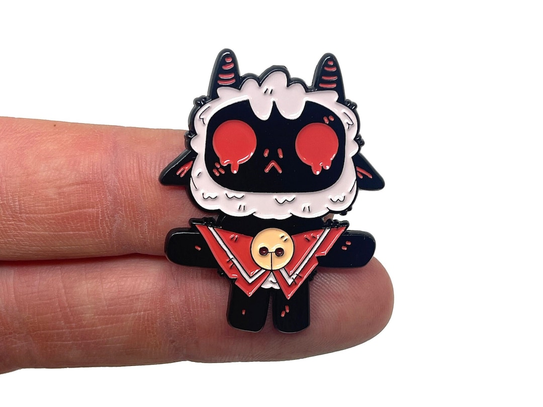 Cult of the Lamb, Lambert 1.5” enamel pin and magnet - retro game art - retro gaming pin