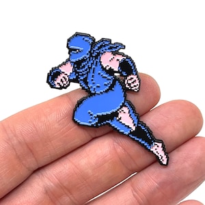 Ninja Gaiden for NES - Ryu Hayabusa act cut scene 8-bit 1.75" enamel pin or magnet - Classic NES retro gaming art