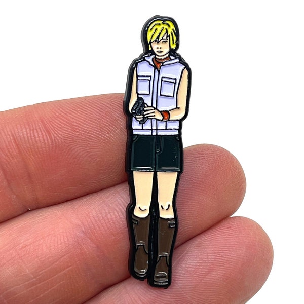 Silent Hill 3 for PS2, Heather Mason 1.75” enamel pin and magnet - Classic retro gaming art