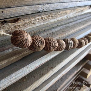 Black Walnut Garland, Primitive Garland, Rustic Garland