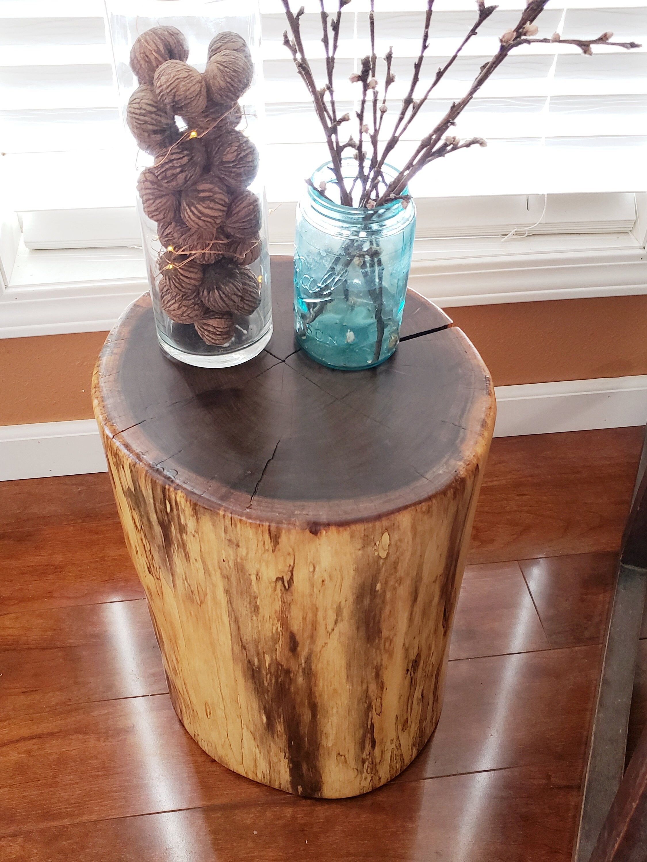 Log Table / Black Walnut Tree Stump / Side Table / Night Stand Etsy