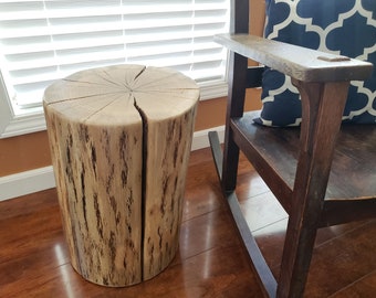 Log Table / Oak Tree Stump / Side Table / Night Stand / Stool / Accent Table / End Table / Wedding Gift / Anniversary Gift