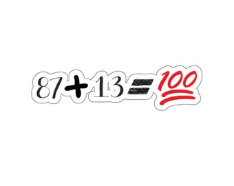 Taylor Swift and Travis Kelce Sticker | Taylor Swift Sticker | 87+13=100