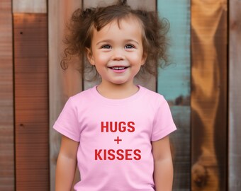 Hugs + Kisses | Hugs + Kisses Tshirt | Valentines Shirt | Valentines Tee | Valentines Gifts | Valentines gift for her| Valentines shirt