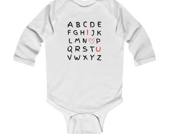 The ABCs Bodysuit| I Love You Highlighted | Perfect Baby Gift for Little Ones!