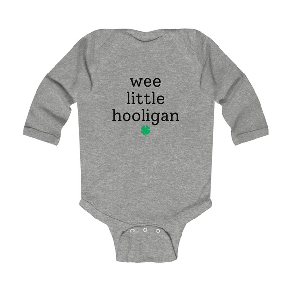 St. Patricks Day Onesie | Baby Shamrock Day | Baby Onesie| Wee little hooligan| Shamrock clothing|