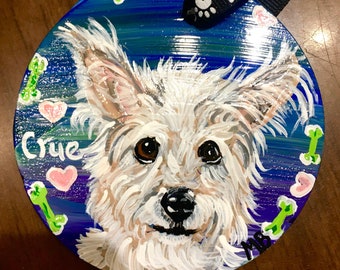 Hand Painted Pet Portrait Ornament