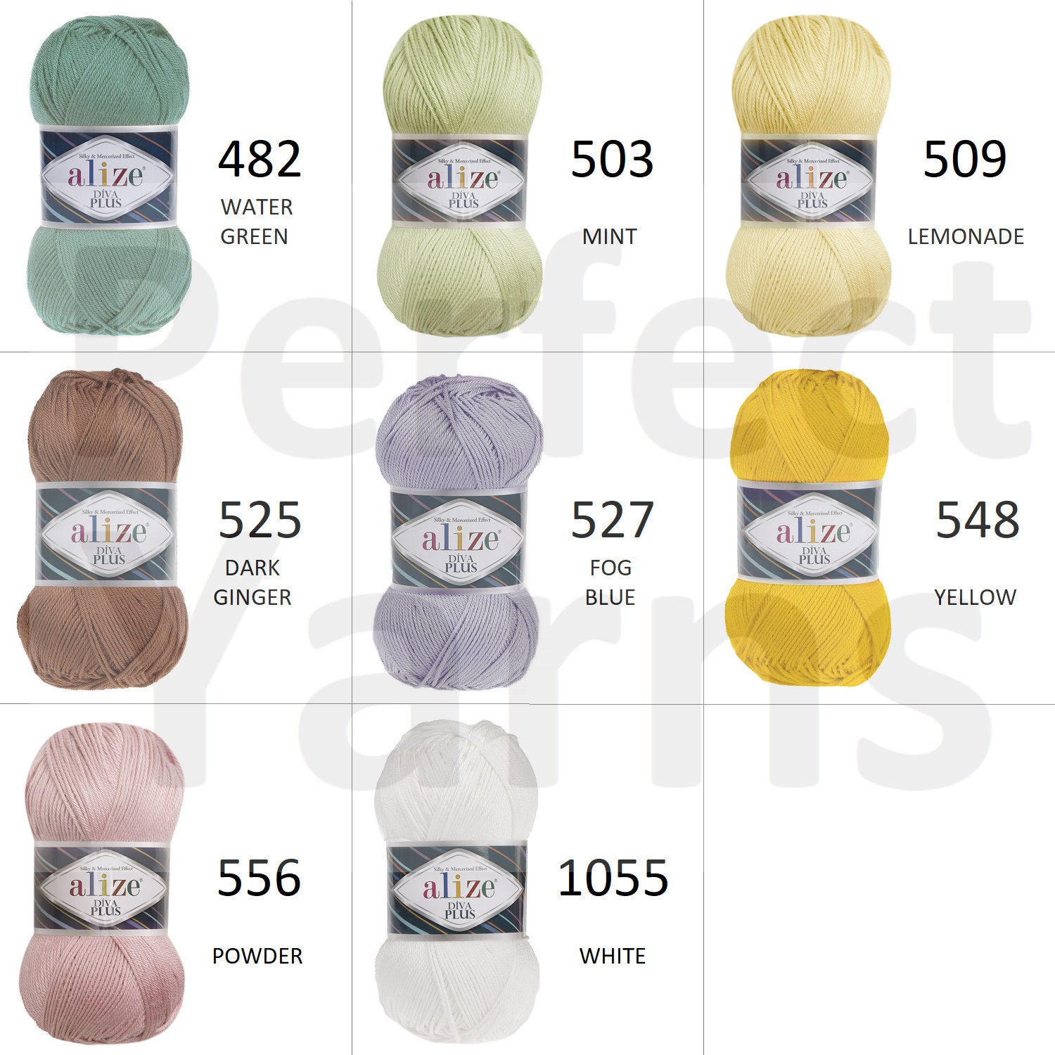 Alize Diva plus yarn 100% acrylic 100 grams 220 meters | Etsy