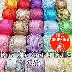 Yarnart tulip yarn, size 10, Lace yarn, Bright lace yarn, tatting Needlepoint, Cross Stitch, crochet, ultra fine, lace yarn, jewerly yarn
