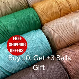 Bright Polyester macrame Crochet Bag yarn, 2mm handmade crochet knitting bag home decor yarn rope cord, 0.08 inch 6.70 oz 251 yards