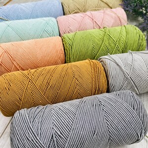 1 mm Cotton bag yarn, 200 grams. 200 mt. handmade hobo bag, pattern hobo bag, yarn hobo bag, material hobo bag, accessories hobo bag image 18