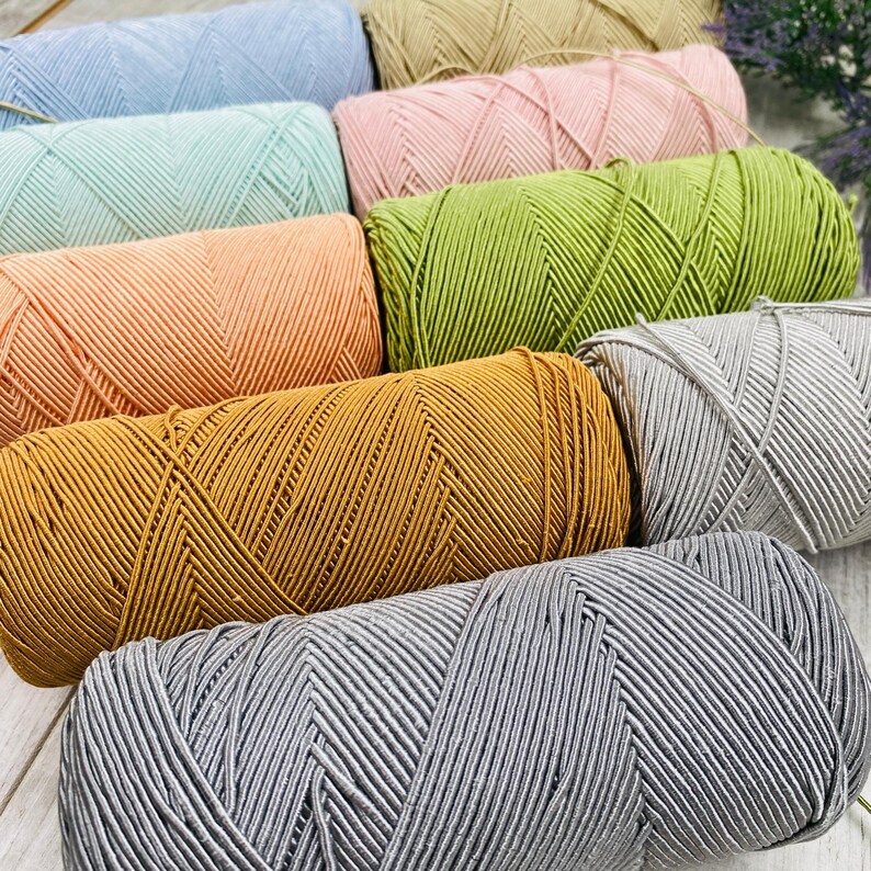 1 mm Cotton bag yarn, 200 grams. 200 mt. handmade hobo bag, pattern hobo bag, yarn hobo bag, material hobo bag, accessories hobo bag image 18
