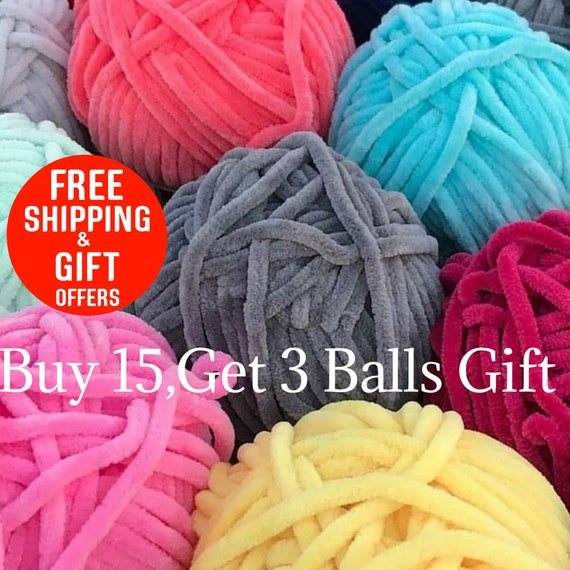 Himalaya Dolphin Baby Bulky Knitting Crochet Yarn 5 LOT/BALLS 100g (Free  Shipping) Velvet Chenille Velure Wool Blanket Amigurumi