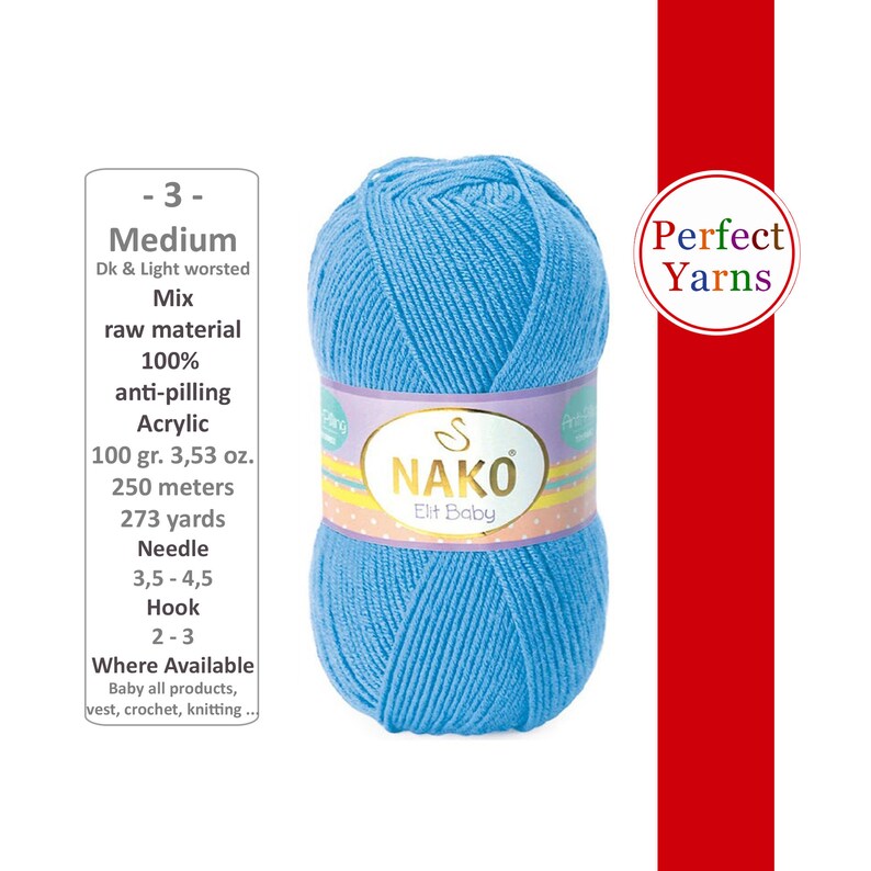 anti allergenic yarn soft yarn NAKO elit baby premium acrilic yarn baby accessories baby sock yarn Baby Yarn acrilic yarn baby hat