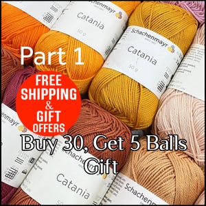 Fils de coton Amigurumi,fil de coton brillant,fils Amigurumi brillants,fils de poupée,fils Catania,fil Schachenmayr,partie 1, code 100 à 304