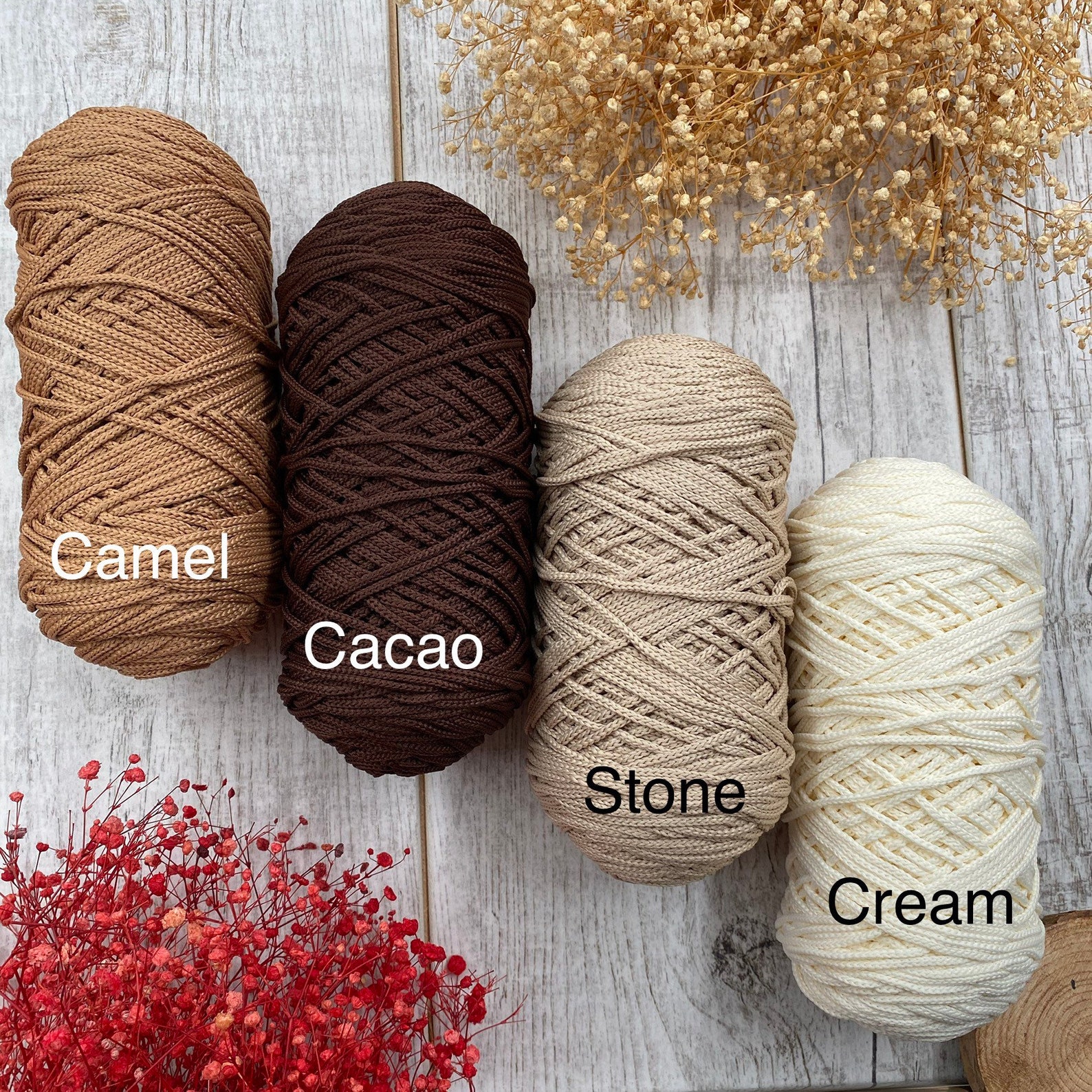 Polyester macrame yarn 3 mm 165 meters 240 grams 541 ft Etsy