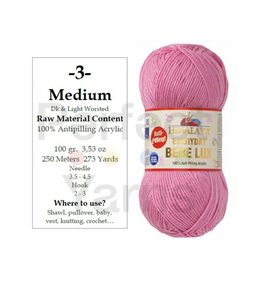 Himalaya Everyday Bebe Lux, Himalaya Yarn, Antipilling Acrylic