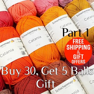 Amigurumi doll crochet Cotton Mercerized yarns, crochet animal yarns, Catania Originals Schachenmayr yarn fiber craft, Part 1 code 100-304