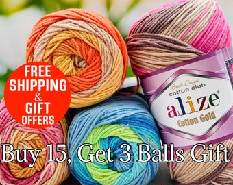 Alize Cotton Gold Batik yarn, 55% cotton 45 acrylic, 100 grams, 330 meters, crochet home, crochet home decor, crochet hook, crochet jacket 1