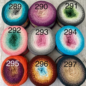 Cotton Shawl Cake fine Yarn, Wraps Dresses Fine Cotton Fiber, Multicolor whirl crochet knitting yarn, YarnArt Flowers Thin yarn, 8.82 oz zdjęcie 5