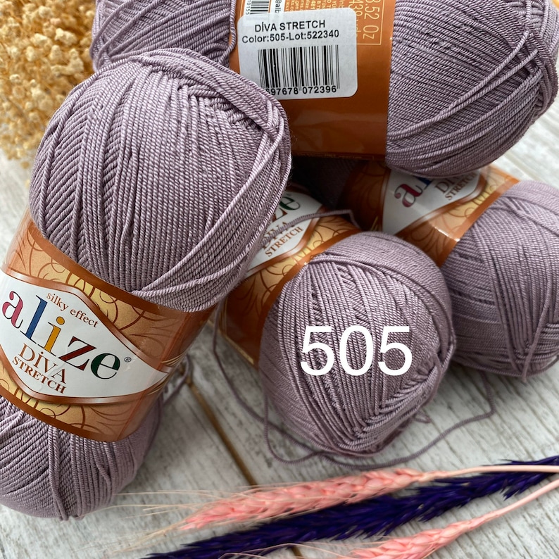 Alize Diva Stretch Yarn Elastic yarn 100 grams 400 meters Etsy