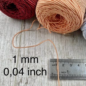 1 mm Cotton bag yarn, 200 grams. 200 mt. handmade hobo bag, pattern hobo bag, yarn hobo bag, material hobo bag, accessories hobo bag image 6