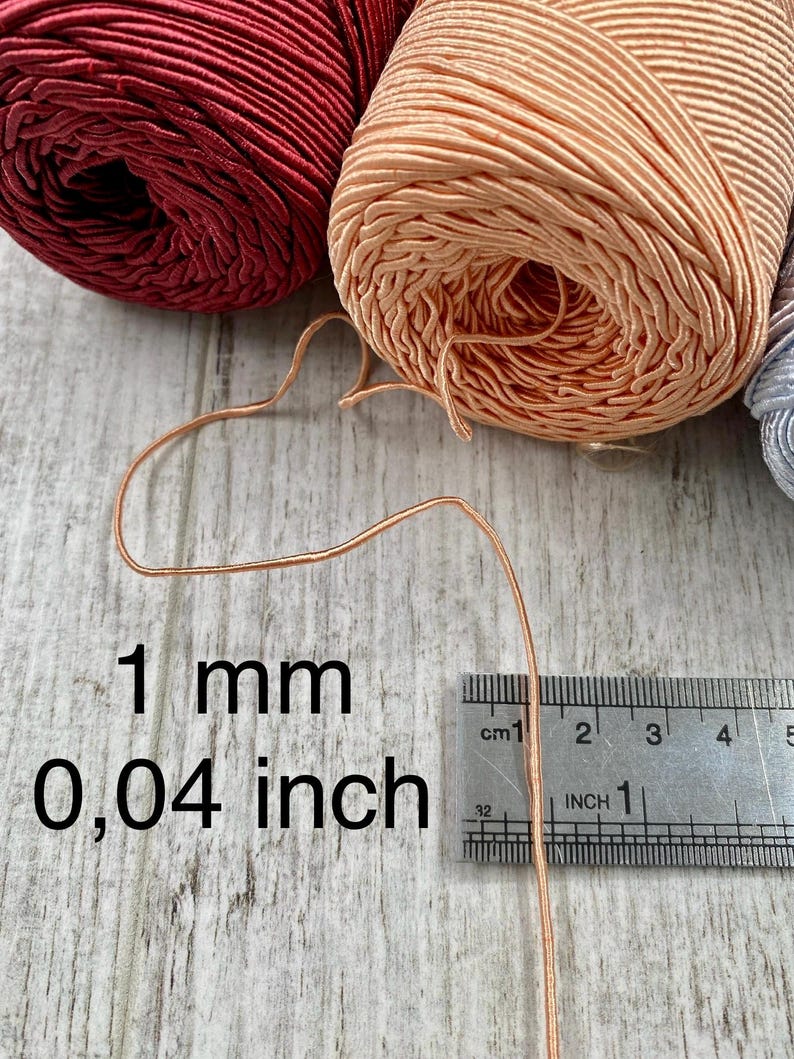 1 mm Cotton bag yarn, 200 grams. 200 mt. handmade hobo bag, pattern hobo bag, yarn hobo bag, material hobo bag, accessories hobo bag image 6