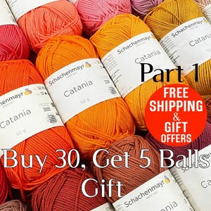 Catania Amigurumi Yarn, Schachenmayr Soft Shiny Smooth Mercerized Cotton Crochet Knitting yarn, 4 ply Beginner and premium yarn, Part 1