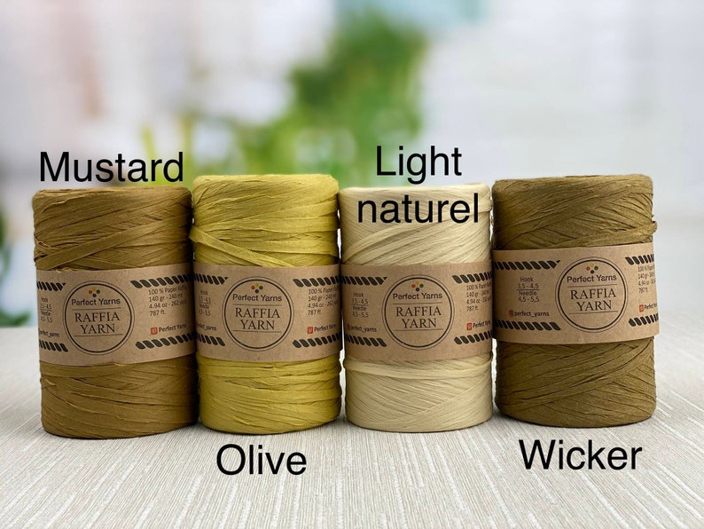 Raffia Yarns Crochet Raffia Yarn Raffia Bag Yarns 140 Gr Etsy