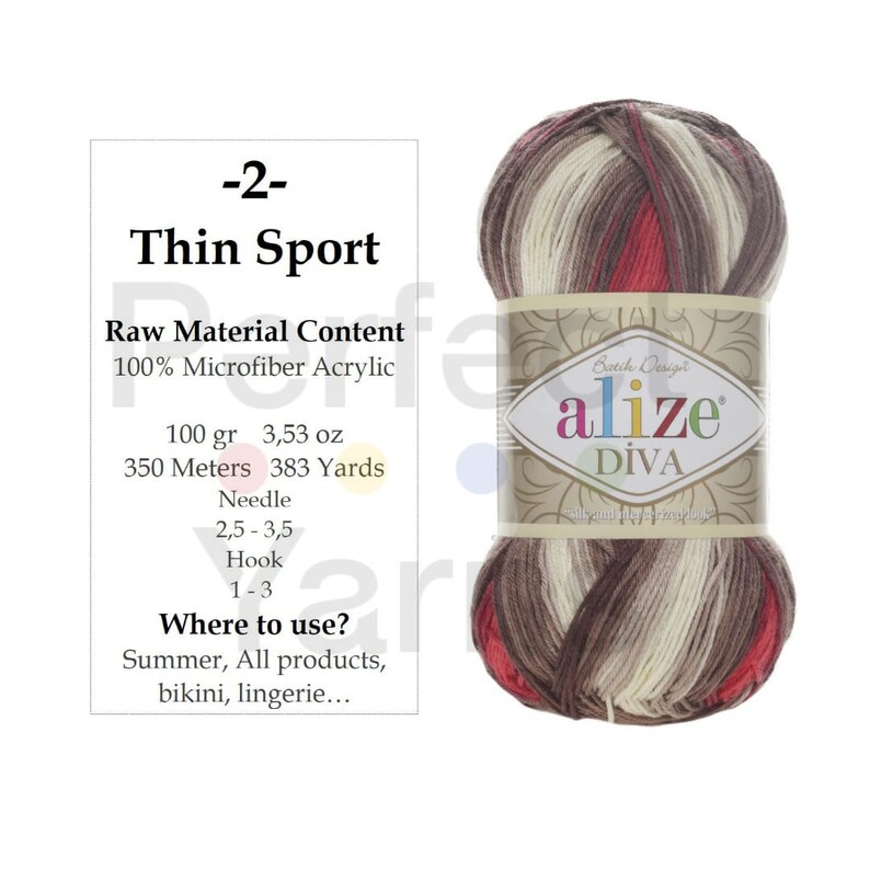 Alize Diva Batik yarn, 100% acrylic, 100 grams, 350 meters, yarn baby clothes, yarn baby crown, yarn baby doll, yarn baby dress, yarn baby image 5