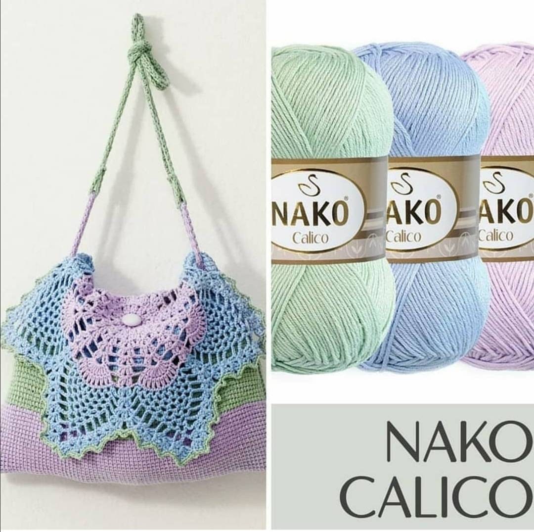 Cotton Yarn Knitting Yarn Crochet Yarn NAKO Calico Etsy