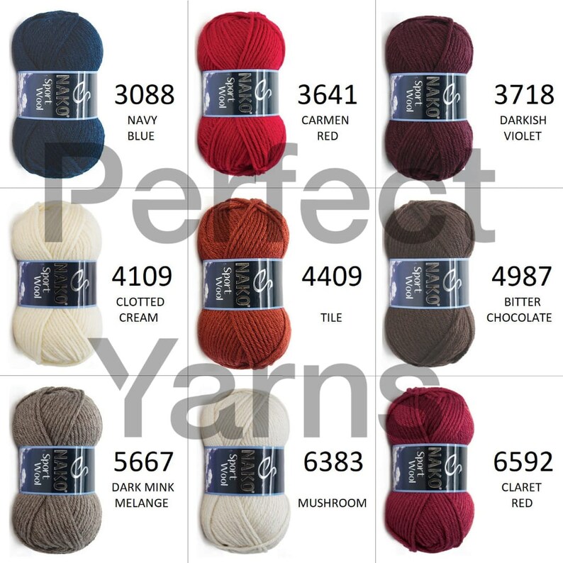 NAKO Sport Wool wool yarn acrylic yarn knitting yarn Etsy