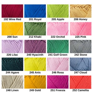 Amigurumi cotton yarns, shiny cotton yarn, shiny Amigurumi yarns, doll yarns, Catania yarns, Schachenmayr yarn, Part 1, code 100 to 304 image 5