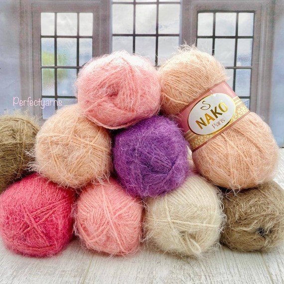 Cardigan Yarn Hat Yarn Eyelash Yarn NAKO Paris Yarn Pullover Yarn Winter Yarn 18 Skeins Shawl Yarn Clothes Yarn Acrylic Yarn