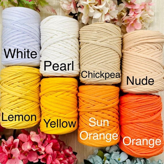 T-shirt Yarn, Textile Chunky Yarn for Crochet Bags, Rugs and Baskets.  Jersey Yarn, Ribbon Tshirt Yarn. Ocean Weave T Shirt Yarn. 