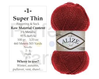 Alize Sal, shawl simli, Accessories yarn, crochet yarn, knitting yarn, beret yarn, sweater , acrylic yarn, silvery yarn, glitter, shawl