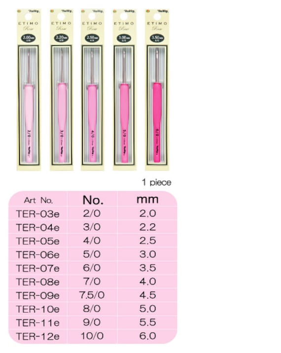 Tulip Etimo Rose Crochet Hook, Pink Tulip, Pink Soft Grip Crochet Hook,  Ergonomic Cushion Hook, Crochet Hook, 2.00 Mm, 2.20 Mm, 2.50 Mm -  New  Zealand