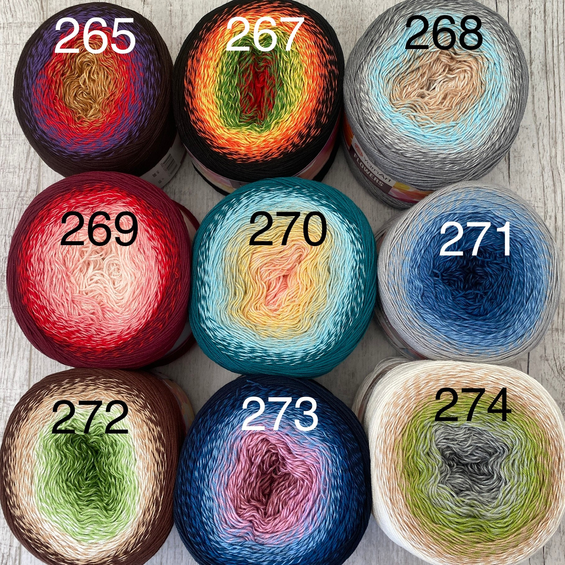 Yarnart Flowers Cotton Gradient Yarn - 271