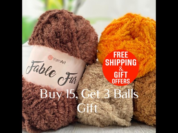 Super Softy Fluffy Fable Fur Amigurumi yarn, Yarnart Fable faux Fur Yarn, Very Soft Plushies Yarn, Amigurumi Velvet Bulky Yarn, Crochet Yarn