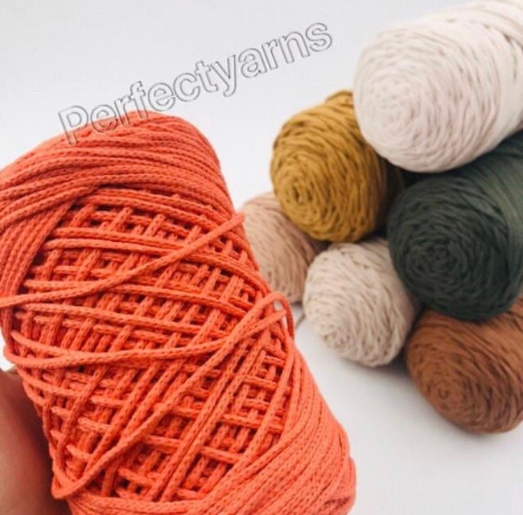 Likeecords 100% Cotton Crochet Bag Cord 2mm 170m Macrame Cord 2mm Crochet  Thread Macrame Rope Gift for Knitter (Orange) - Yahoo Shopping