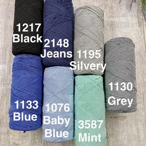1 mm Cotton bag yarn, 200 grams. 200 mt. handmade hobo bag, pattern hobo bag, yarn hobo bag, material hobo bag, accessories hobo bag image 10