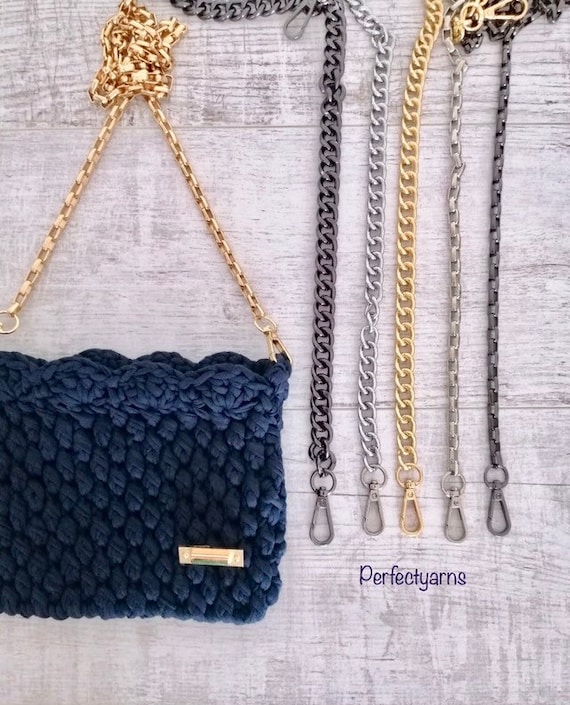 Metal Purse Chain, Bag Chain Strap, Shoulder Handbag Strap, Chain for Bag  Handle, 6-12-15mm Thickness,120cm, Knitting Bag Chain, Purse Strap 