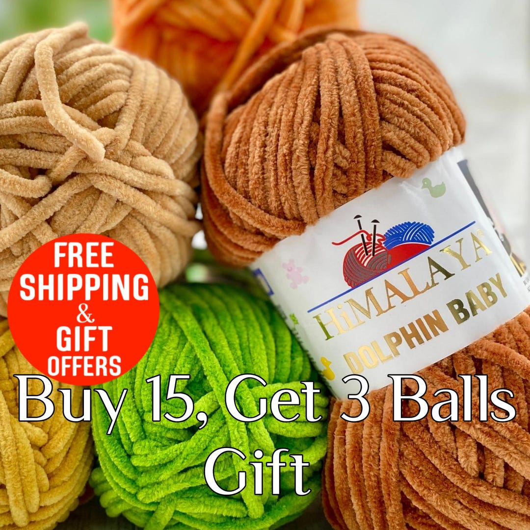 Super Soft Chenille Yarn – Himalaya Dolphin Baby – Perfect For Amiguru