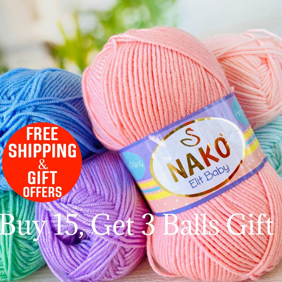 Pelote De Fil Nako Frizzy Cotton - Marron Chiné - Pour Tricot Et Crochet