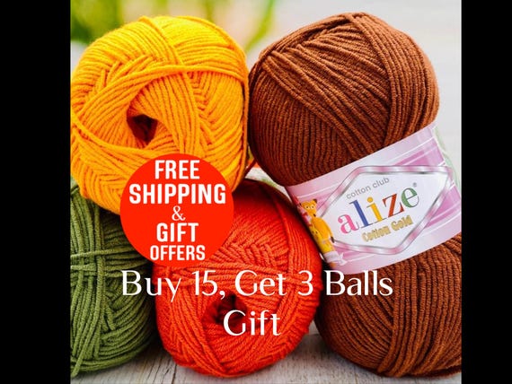 Amigurumi doll yarns, Alize Cotton Gold yarn, 100 grams, 330 meters, amigurumi crochet, baby cotton yarn, cotton amigurumi yarns