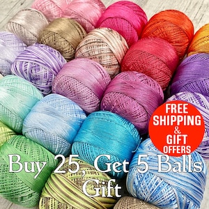 YarnArt Tulip Lace Yarn: Size 10 Microfiber Thread for Crochet, Needlepoint