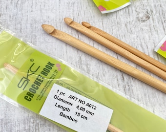 Natural Bamboo Crochet Hooks, Healthy Hook, Wooden Crochet Hook, Crochet Hook Set, Crochet Supplies, Eco Friendly,Organic Hooks,Crochet Hook