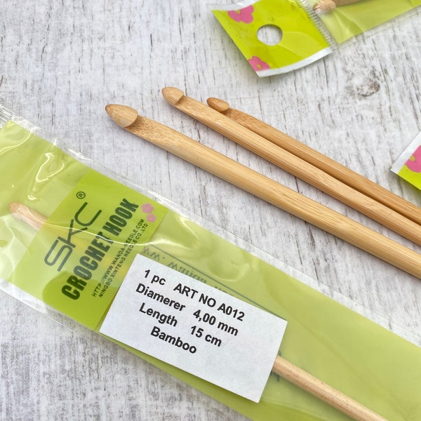 Natural Bamboo Crochet Hooks, Healthy Hook, Wooden Crochet Hook, Crochet Hook Set, Crochet Supplies, Eco Friendly,Organic Hooks,Crochet Hook