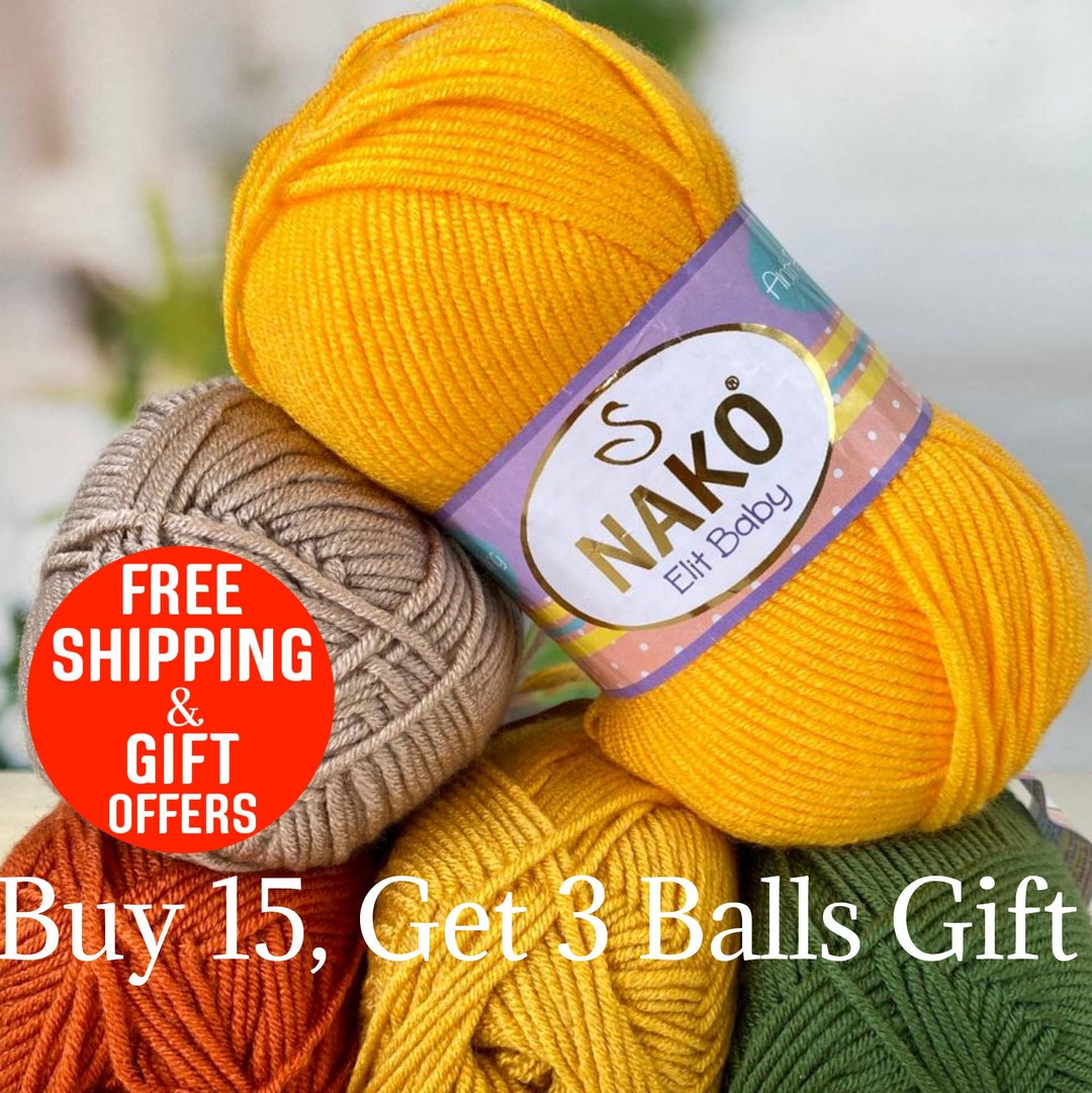 NAKO Elit Baby, Premium Acrylic Yarn, Anti Allergenic Yarn, Baby Yarn