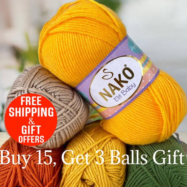 NAKO elit baby, premium acrylic yarn, anti allergenic yarn, Baby Yarn, soft yarn, baby accessories, baby hat, baby sock yarn. acrilic yarn